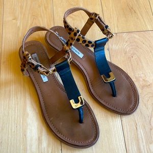 DVF Diane Von Furstenberg cheetah print sandals